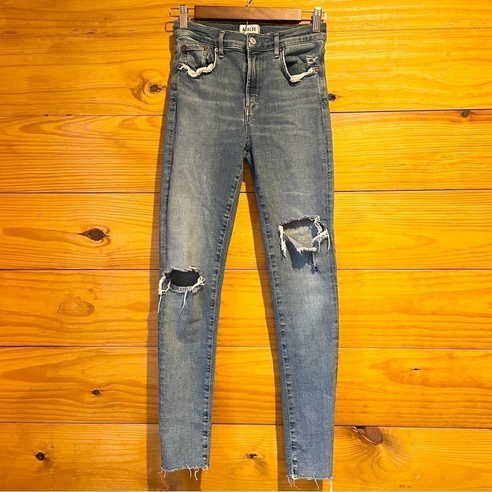 Agolde Sophie Ankle High Rise Skinny Jeans in Pentacle 28